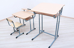 Комплект мебели для школы: Конторка Базарного напольная Школьная, универсальная парта и стул
